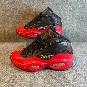 Reebok Iverson Street Sleigh Red Black Allen Iverson Basketball Sneakers Mens 9